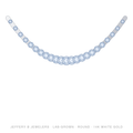 Round Lab-Grown Diamond Riviera Necklace – 14K White Gold