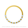 Round Lab-Grown Diamond Flex Bangle – Halfway – 14K Yellow Gold