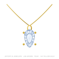 Pear Lab-Grown Diamond Pendant – Solitaire – 14K Yellow Gold