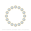 Round Lab-Grown Diamond Elastic Bracelet – 14K Yellow Gold