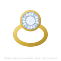 Round Lab-Grown Diamond Ring – Bezel Ring – 14K Yellow Gold
