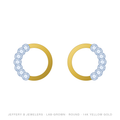 Round Lab-Grown Diamond Huggie Earrings – 14K Yellow Gold