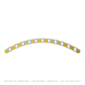 Emerald Lab-Grown Diamond Tennis Bracelet – North South Bracelet – 14K Yellow Gold
