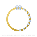 Round Lab-Grown Diamond Butterfly Bangle – 14K Yellow Gold