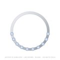 Round Lab-Grown Diamond Flex Bangle – Halfway – 14K White Gold