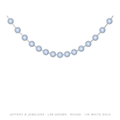Round Lab-Grown Diamond Diamonds-by-the-Yard Necklace – Diamond By Yard 15 Station – 14K White Gold
