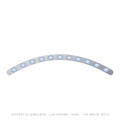 Oval Lab-Grown Diamond Tennis Bracelet – East West Bracelet – 14K White Gold