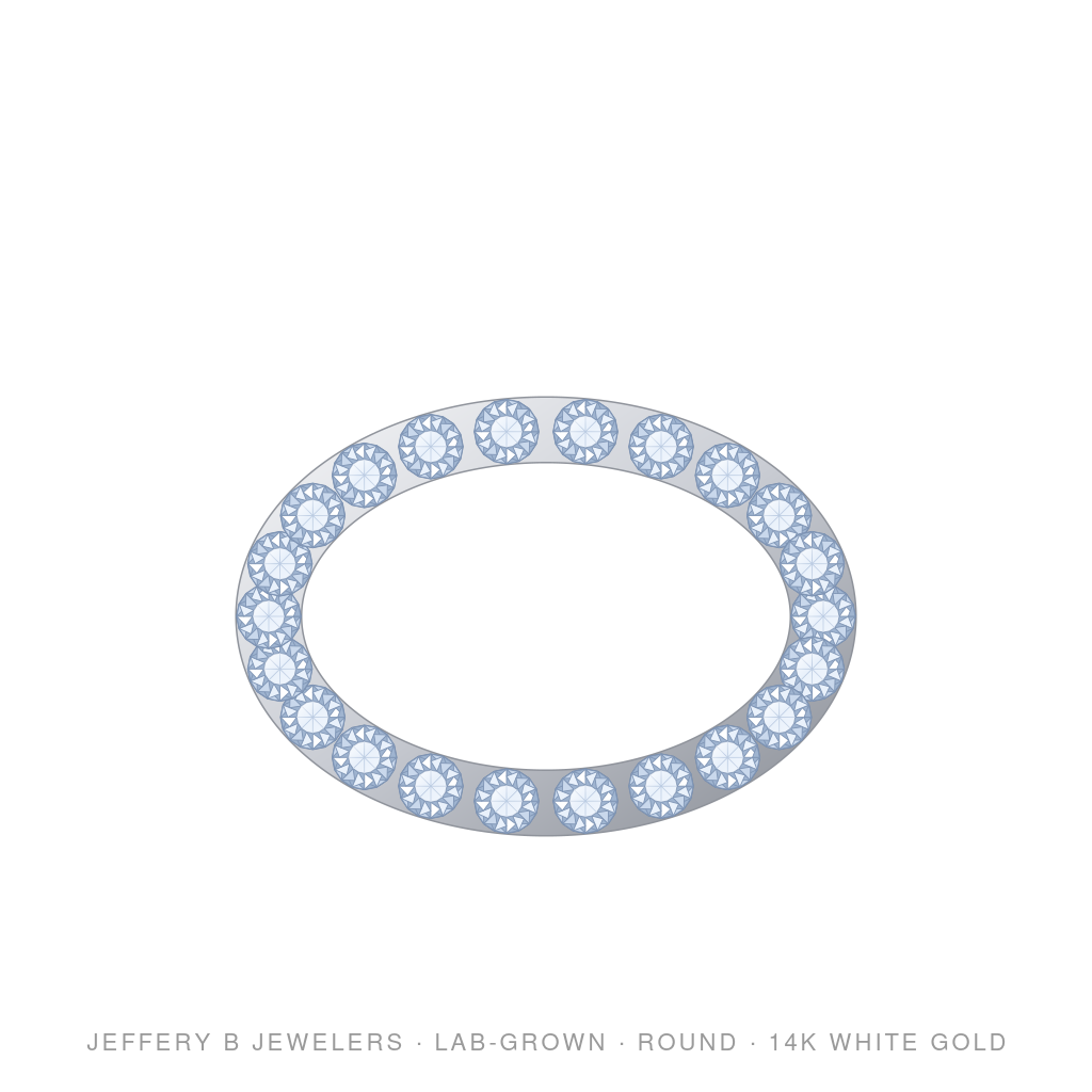 Round Lab-Grown Diamond Eternity Band – 14K White Gold