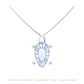 Pear Lab-Grown Diamond Pendant – Solitaire – 14K White Gold