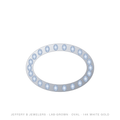 Oval Lab-Grown Diamond Eternity Band – Oval Eternity Ring Size 6 – 14K White Gold