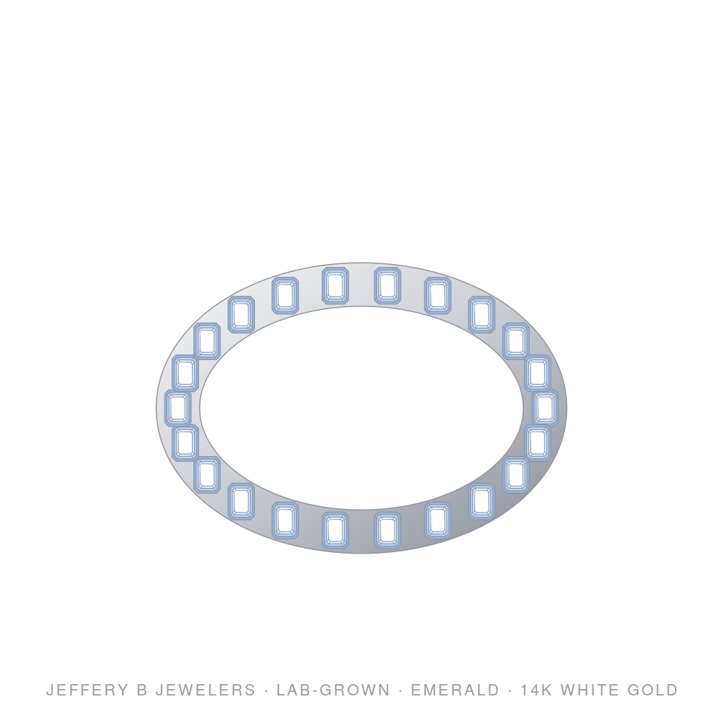 Emerald Lab-Grown Diamond Eternity Band – Emerald Eternity Ring Size 6 – 14K White Gold
