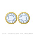Round Lab-Grown Diamond Stud Earrings – Bezel Stud – 14K Yellow Gold