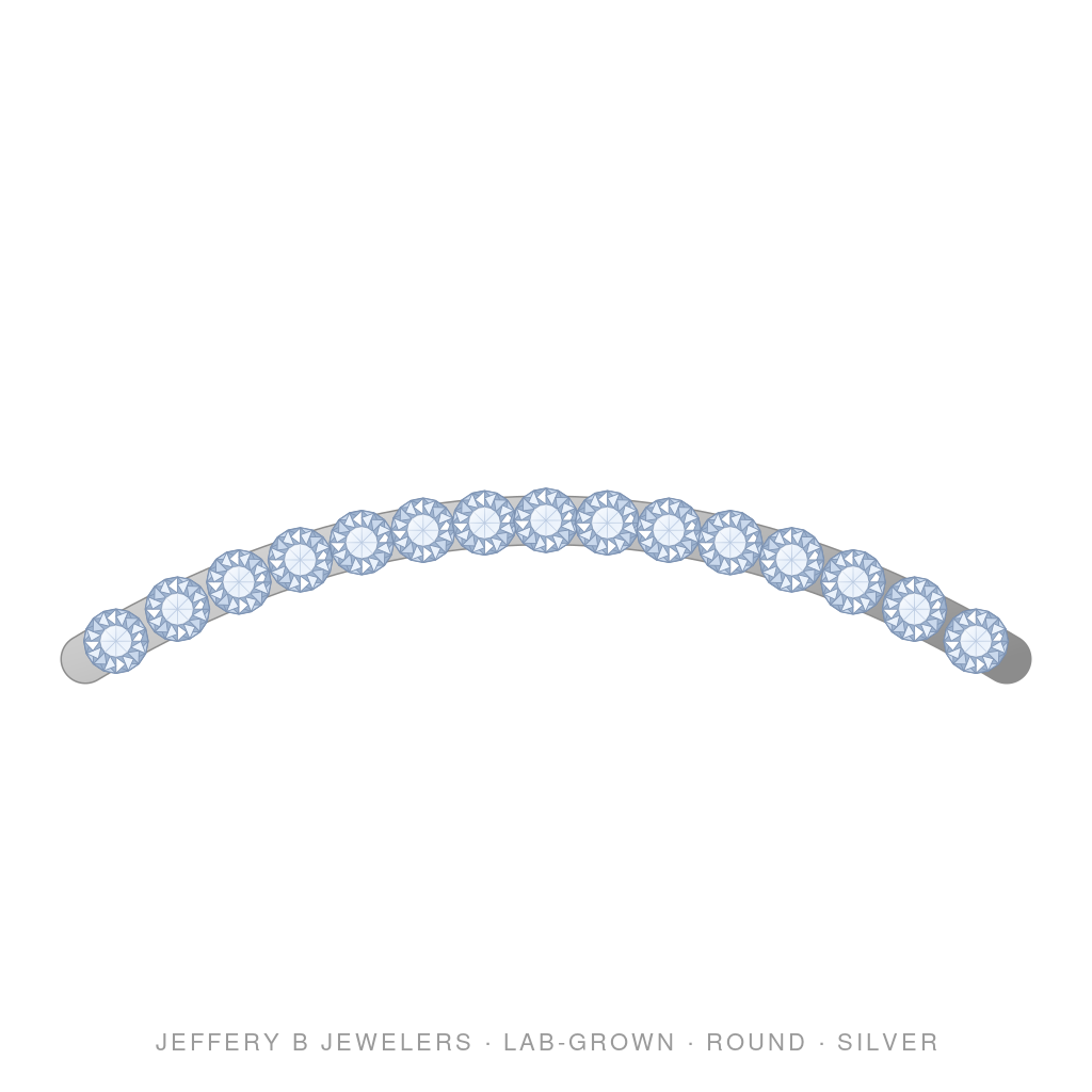 Round Lab-Grown Diamond Tennis Bracelet – 7 Inch Basket 4 Prong – Silver
