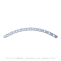 Oval Lab-Grown Diamond Tennis Bracelet – North South Bracelet – 14K White Gold