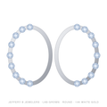 Round Lab-Grown Diamond Hoop Earrings – Oval Hoop Earrings Large – 14K White Gold