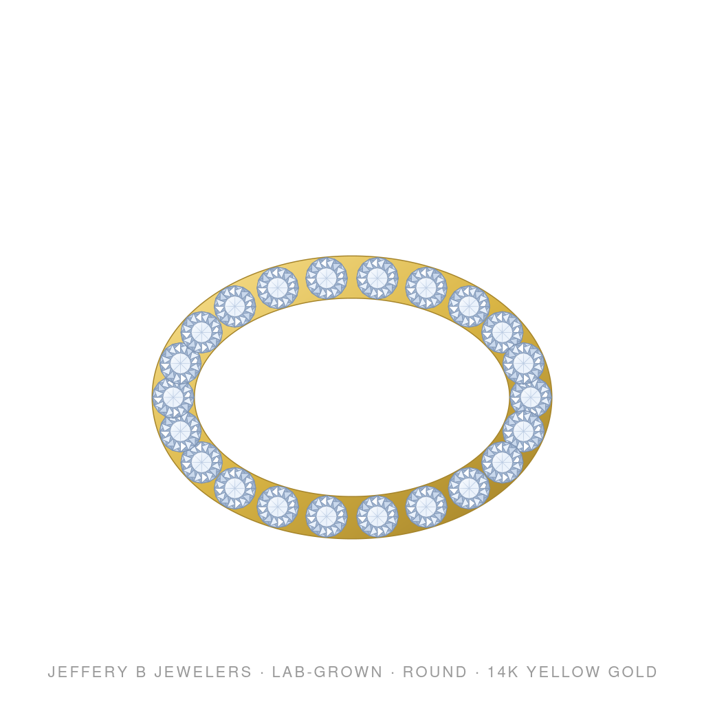 Round Lab-Grown Diamond Eternity Band – 14K Yellow Gold