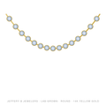 Round Lab-Grown Diamond Diamonds-by-the-Yard Necklace – Diamond By Yard 15 Station – 14K Yellow Gold