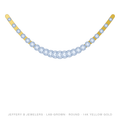 Round Lab-Grown Diamond Riviera Necklace – 14K Yellow Gold