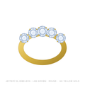 Round Lab-Grown Diamond 5-Stone Ring – 5 Stone Ring – 14K Yellow Gold