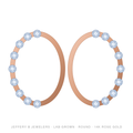 Round Lab-Grown Diamond Hoop Earrings – Oval Hoop Earrings Large – 14K Rose Gold