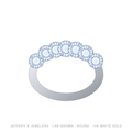 Round Lab-Grown Diamond 7-Stone Ring – 7 Stone Ring – 14K White Gold