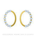 Round Lab-Grown Diamond Hoop Earrings – Oval Hoop Earrings Medium – 14K Yellow Gold