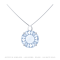 Round Lab-Grown Diamond Pendant – Solitaire – 14K White Gold
