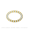 Emerald Lab-Grown Diamond Eternity Band – Emerald Eternity Ring Size 6 – 14K Yellow Gold