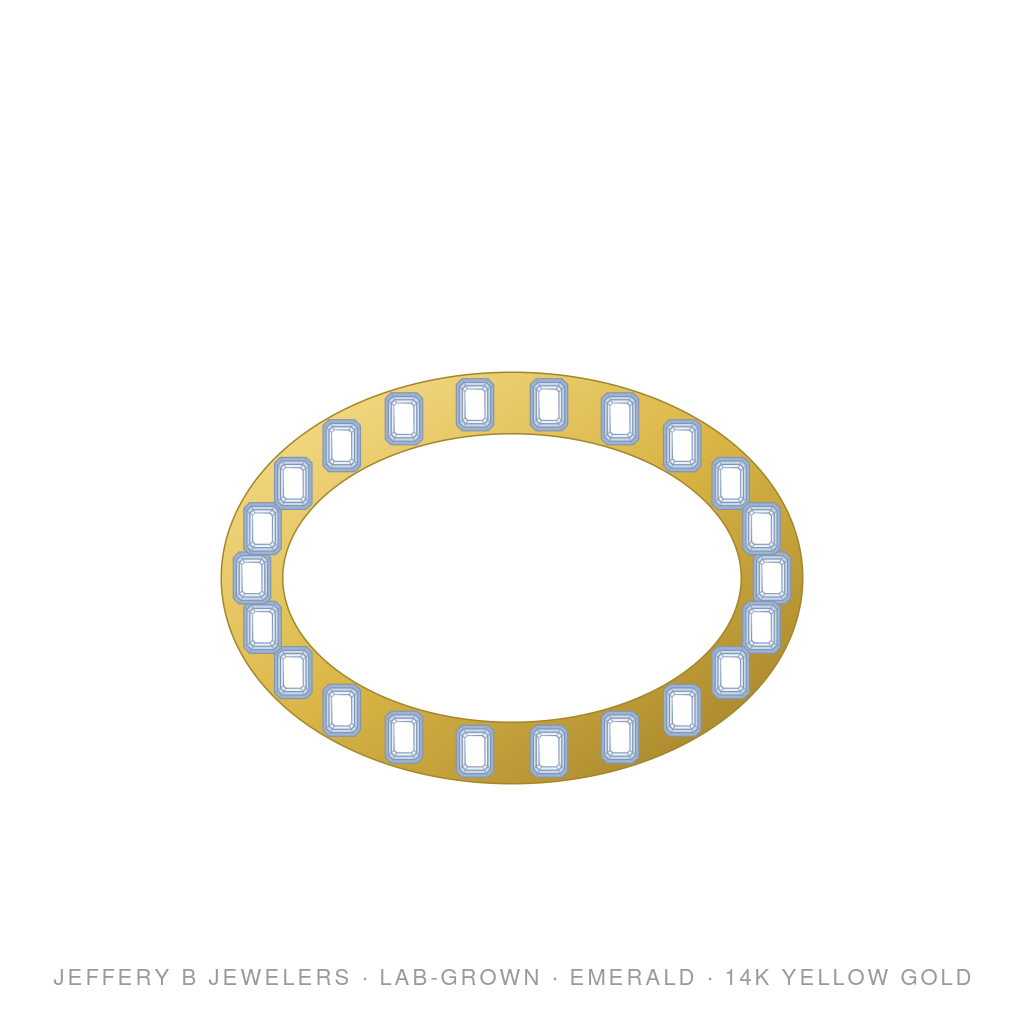 Emerald Lab-Grown Diamond Eternity Band – Emerald Eternity Ring Size 6 – 14K Yellow Gold