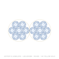 Round Lab-Grown Diamond Flower Stud Earrings – Flower Screwback – 14K Yellow Gold