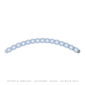 Round Lab-Grown Diamond Tennis Bracelet – 7 Inch Basket 4 Prong – 14K White Gold