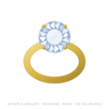 Round Lab-Grown Diamond Solitaire Ring – 14K Yellow Gold