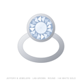 Round Lab-Grown Diamond Ring – Bezel Ring – 14K White Gold