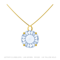Round Lab-Grown Diamond Pendant – Solitaire – 14K Yellow Gold
