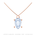 Pear Lab-Grown Diamond Pendant – Solitaire – 14K Rose Gold