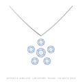 Round Lab-Grown Diamond Pendant – Star – 14K White Gold