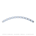 Emerald Lab-Grown Diamond Tennis Bracelet – North South Bracelet – 14K White Gold