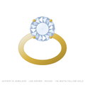 Round Lab-Grown Diamond Solitaire Ring – 14K White/Yellow Gold