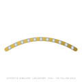 Oval Lab-Grown Diamond Tennis Bracelet – North South Bracelet – 14K Yellow Gold